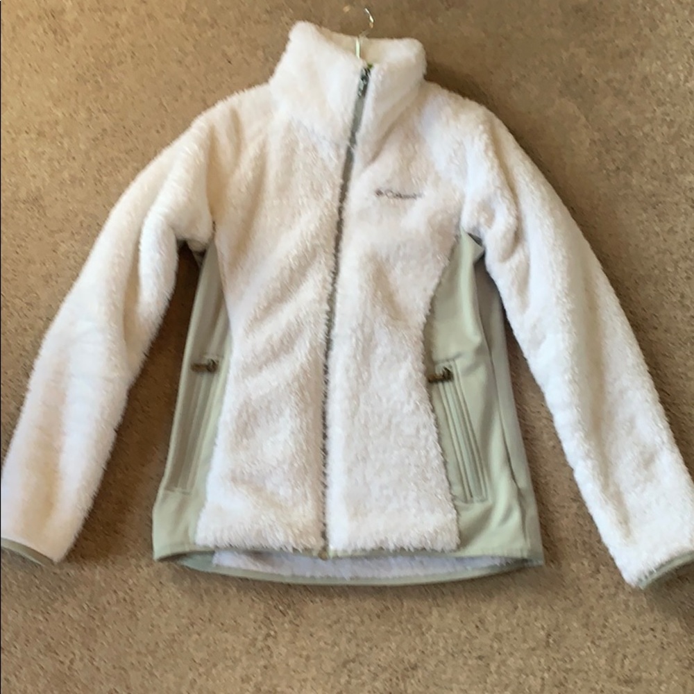 White Columbia Fuzzy Jacket